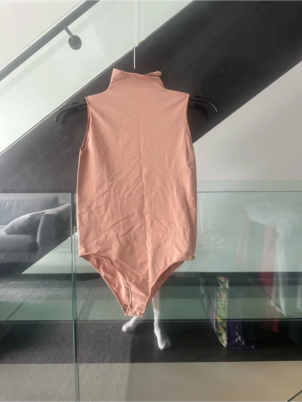 SKIMS Sleeveless Mock Neck Bodysuit - Tan